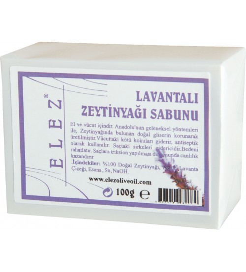 Lavantalı Zeytinyağı Sabunu Küçük Lavantalı Zeytinyağı Sabunu Küçük